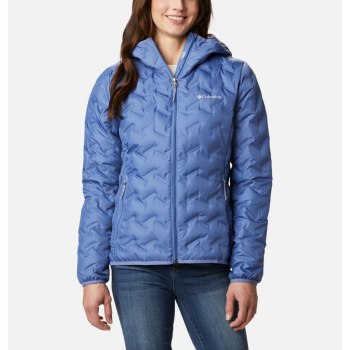 Columbia Delta Ridge Down Hooded, Chamarras Azules Para Mujer | 345281-UQX